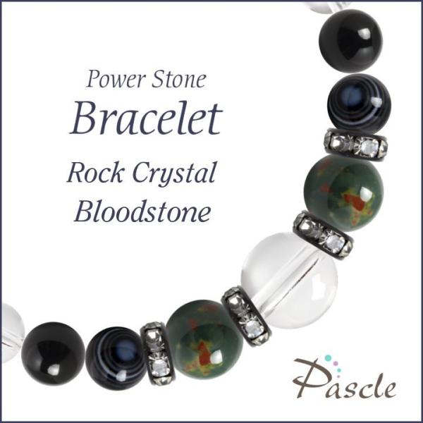 パワーストーン ブレスレット ブラッドストーン・ブラックオニキス 安産・子宝 仕事運 誕生石 3月 ...