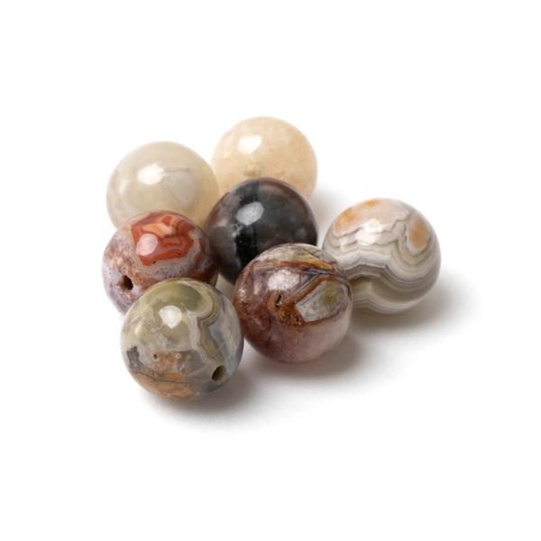 【粒売り/バラ売り】クレイジーレースアゲート（マルチカラー） 8mm