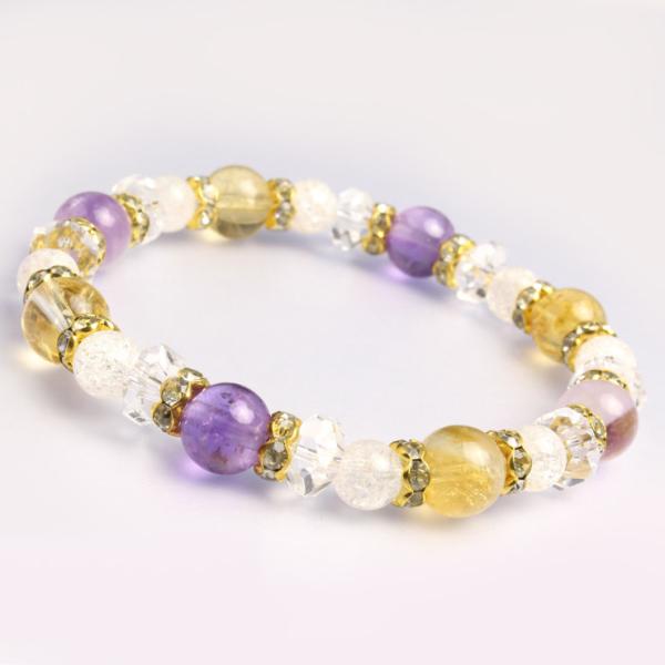 アメジスト・シトリン デザインブレスレット