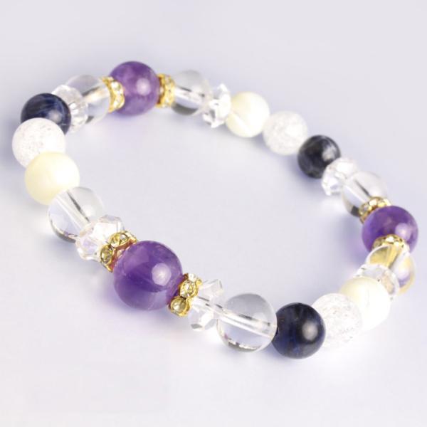 アメジスト・ソーダライト デザインブレスレット