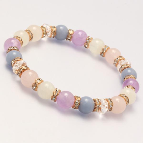 エンジェライト・ラベンダーアメジスト デザインブレスレット