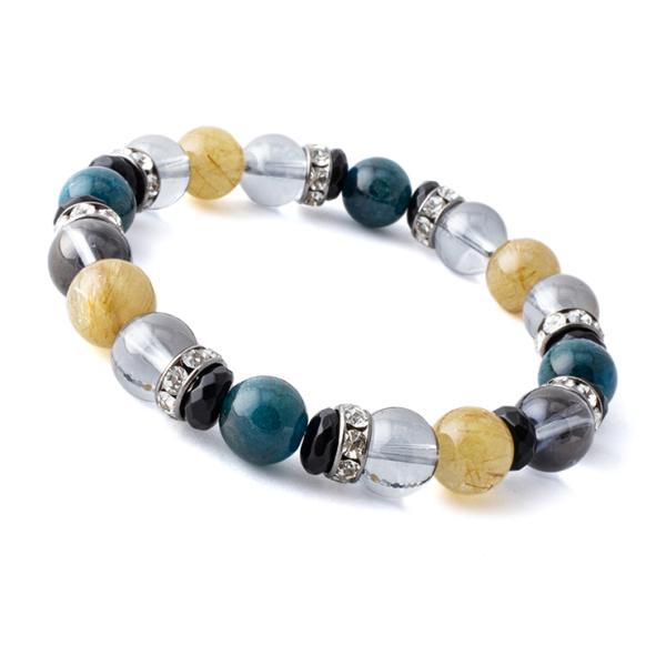 アパタイト・ルチルクォーツ デザインブレスレット パワーストーン/天然石/ギフト