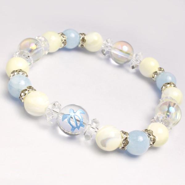 ホヌ・アクアマリン デザインブレスレット
