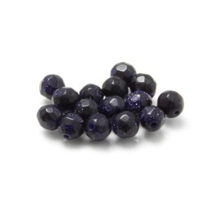 【粒売り/バラ売り】ブルーゴールドストーン（64面カット) 4mm