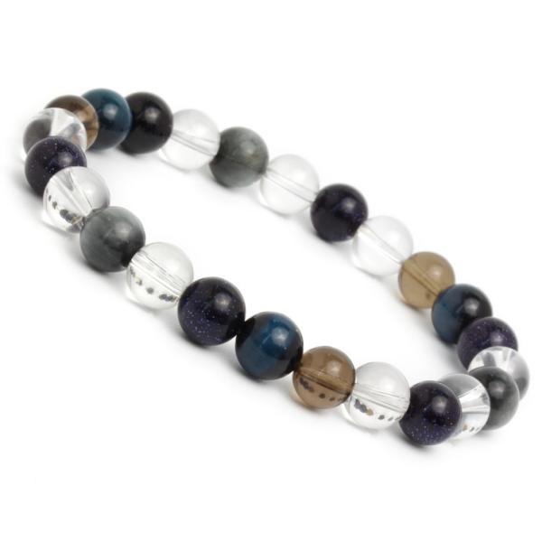 ブルーゴールドストーン・タイガーアイ デザインブレスレット