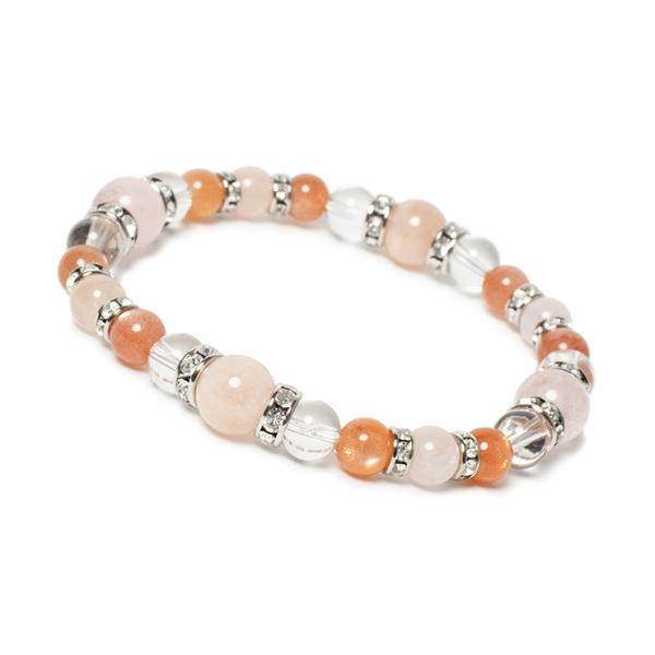 4月誕生石 モルガナイトブレスレット レディース