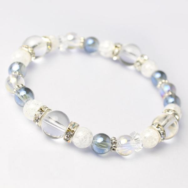 4月誕生石 クリスタルブレスレット レディース
