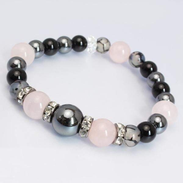 10月誕生石 ローズクォーツブレスレット メンズ