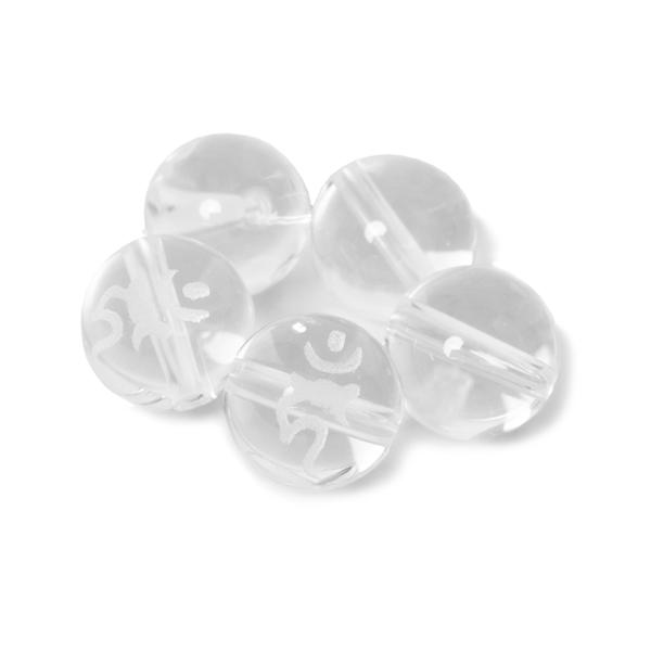 【粒売り/バラ売り】梵字彫刻クリスタル・カーン 10mm 酉