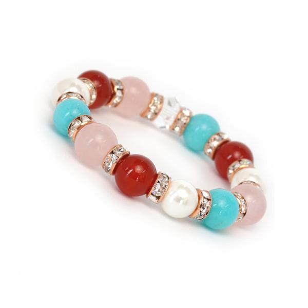 【キッズ】カーネリアン・アマゾナイト ミニブレスレット