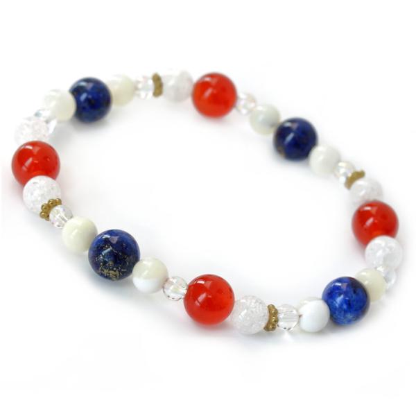 カーネリアン・ラピスラズリ デザインブレスレット