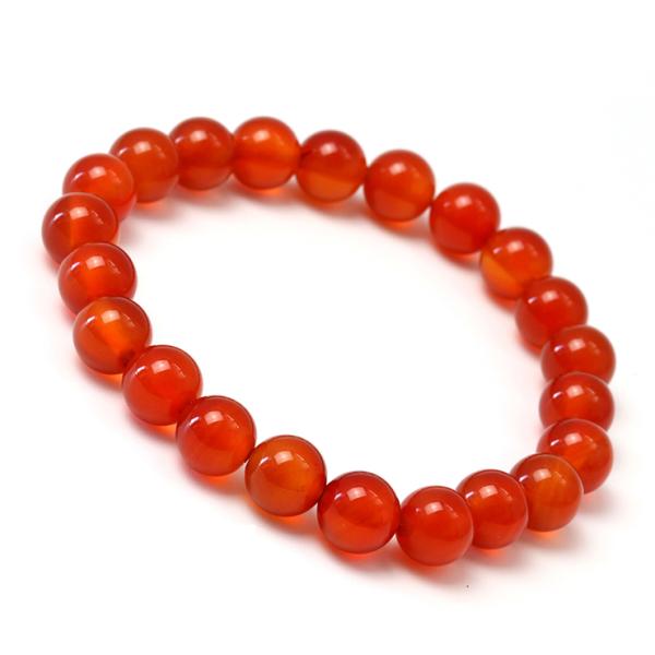 カーネリアン（オレンジ）8mm シンプルブレスレット