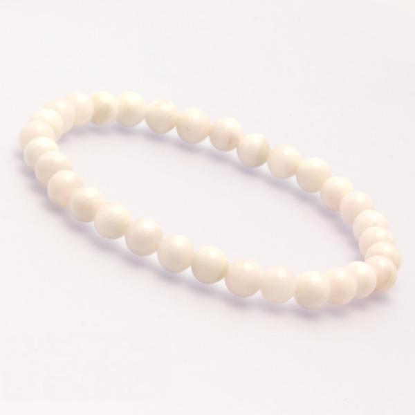 ピンクカルサイト6mm シンプルブレスレット