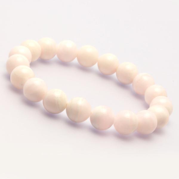 ピンクカルサイト10mm シンプルブレスレット