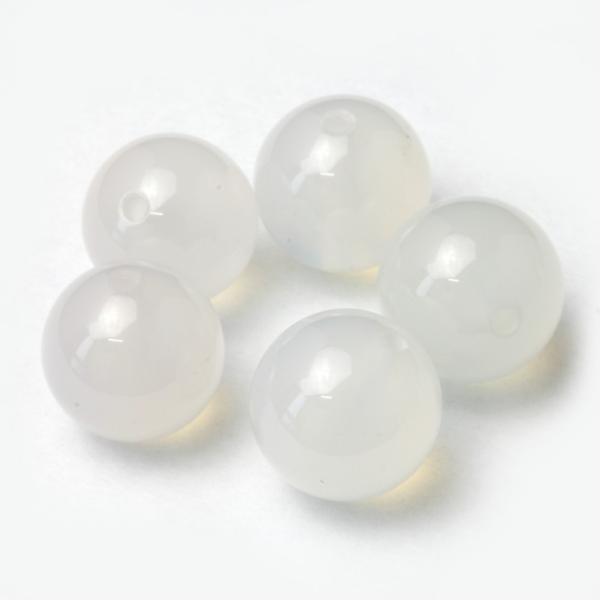 【粒売り/バラ売り】ホワイトカルセドニー 10mm