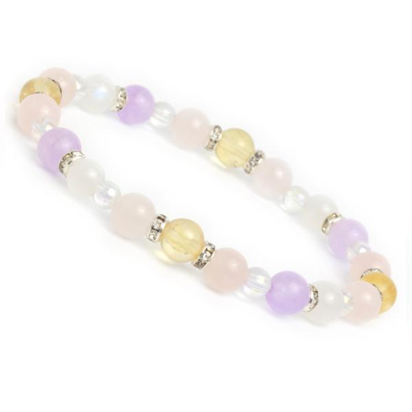 シトリン・ラベンダーアメジスト デザインブレスレット