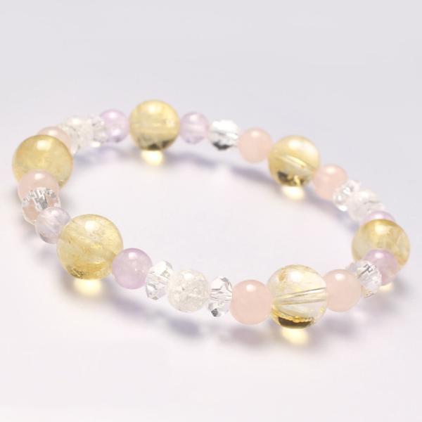 シトリン・クリスタル デザインブレスレット