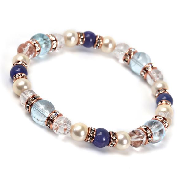 ふたご座（5/21〜6/21）ブルートパーズ 星座石レディースブレスレット