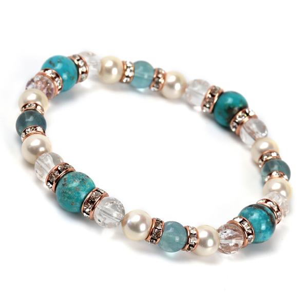 てんびん座（9/23〜10/23）ターコイズ 星座石レディースブレスレット