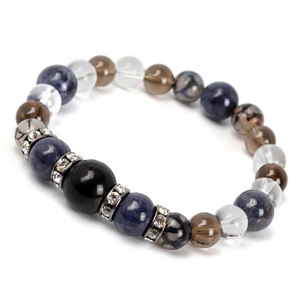 みずがめ座（1/20〜2/18）サファイア 星座石メンズブレスレット