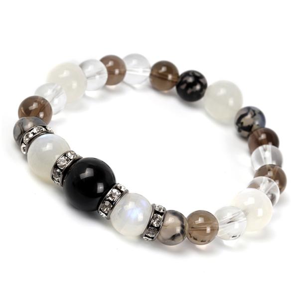 うお座（2/19〜3/20）ブルームーンストーン 星座石メンズブレスレット