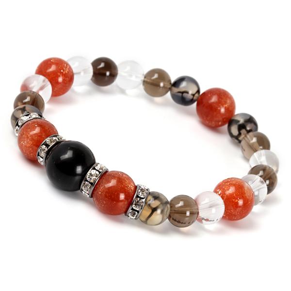 しし座（7/23〜8/22）サンストーン 星座石メンズブレスレット