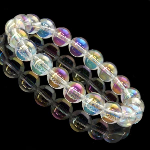 レインボークォーツ10mm シンプルブレスレット