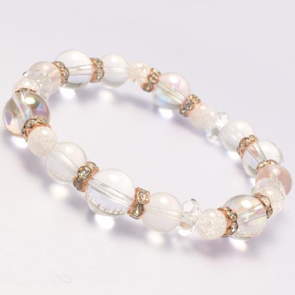 ミックスクリスタル デザインブレスレット