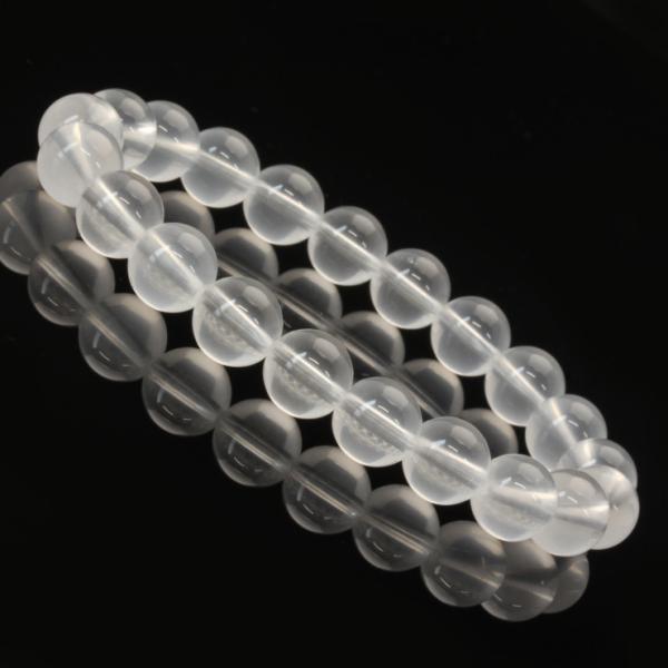 ミルキークォーツ8mm シンプルブレスレット