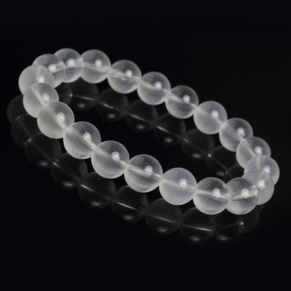 ミルキークォーツ10mm シンプルブレスレット