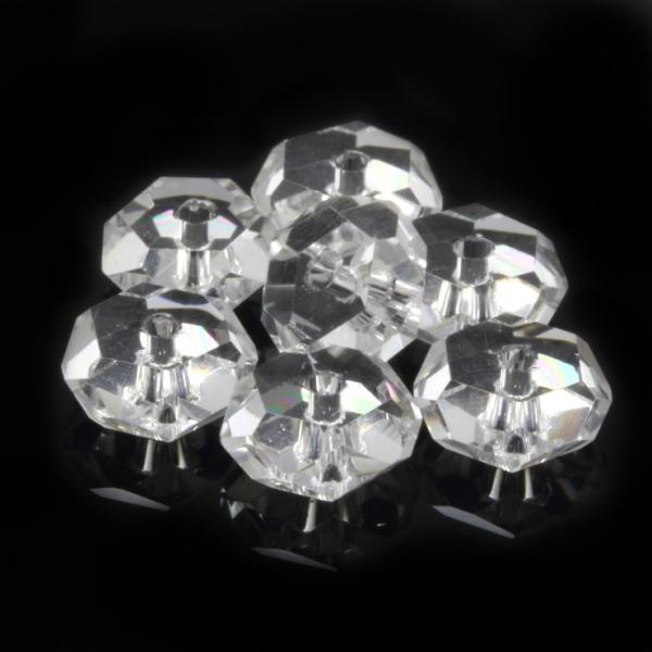 【粒売り/人工石】クリスタル（ボタン20面カット） 8×4mm