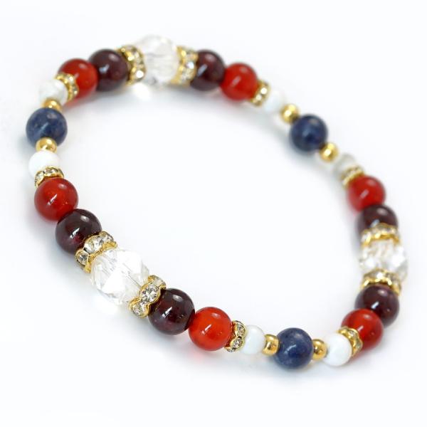 クリスタル・サファイア デザインブレスレット