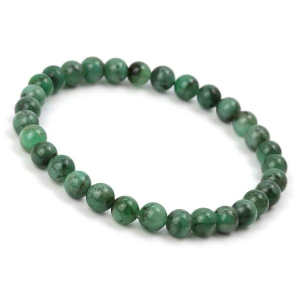 エメラルド6mm シンプルブレスレット