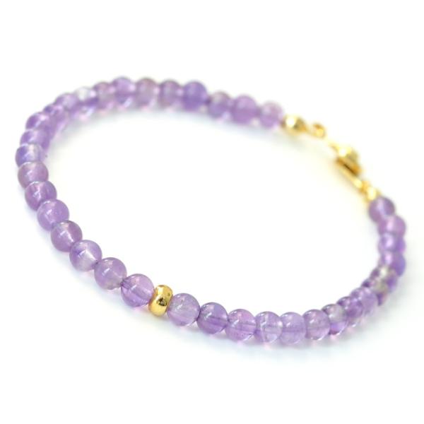 【fine】アメジスト 4mmブレスレット