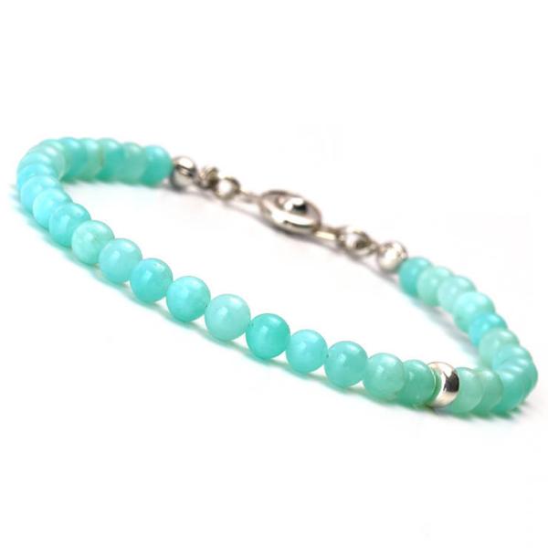 【fine】ペルー産アマゾナイト 4mmブレスレット
