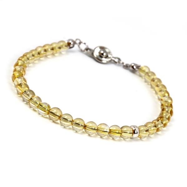 【fine】シトリン 4mmブレスレット