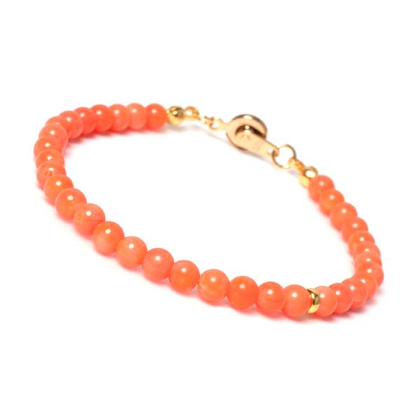 【fine】ピンクコーラル 4mmブレスレット