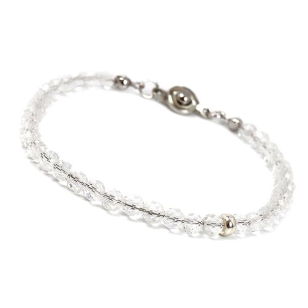 【fine】ブラジル クリスタル（32面カット） 4mmブレスレット