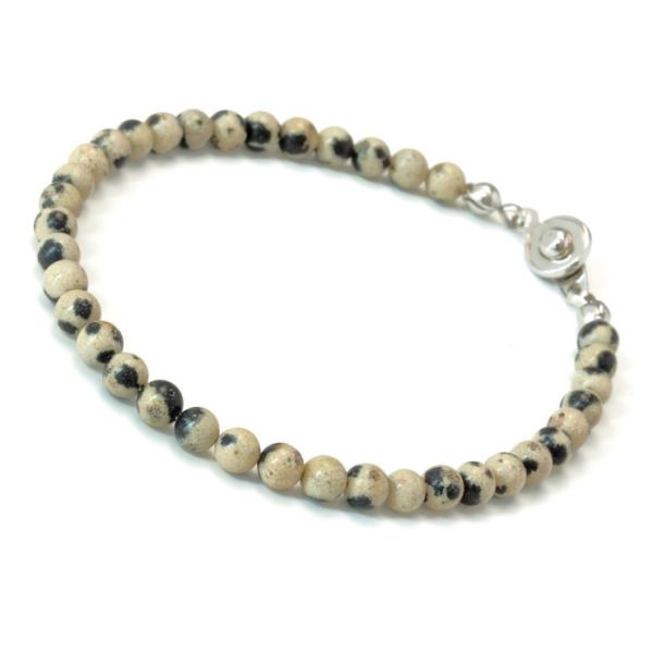 【fine】ダルメシアンジャスパー 4mmブレスレット