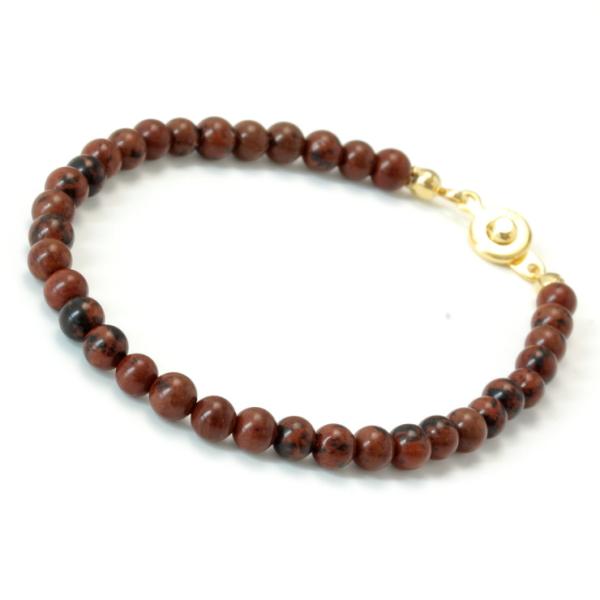 【fine】マホガニーオブシディアン 4mmブレスレット