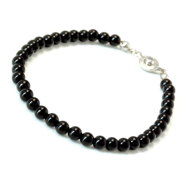 【fine】ブラックオニキス 4mmブレスレット