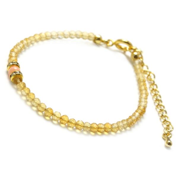 【fine】 3mmカットブレスレット シトリン