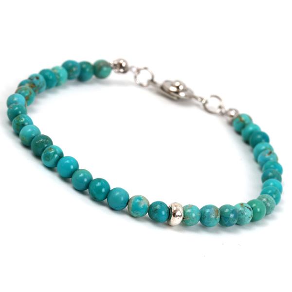 【fine】ターコイズ 4mmブレスレット