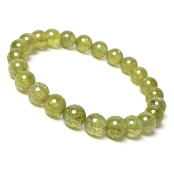 グリーンガーネット8mm シンプルブレスレット