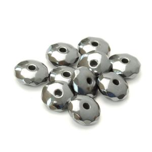 【粒売り/バラ売り】ヘマタイト（ボタンダイヤカット） 8×3mm