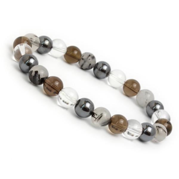 ヘマタイト・トルマリンクォーツ デザインブレスレット