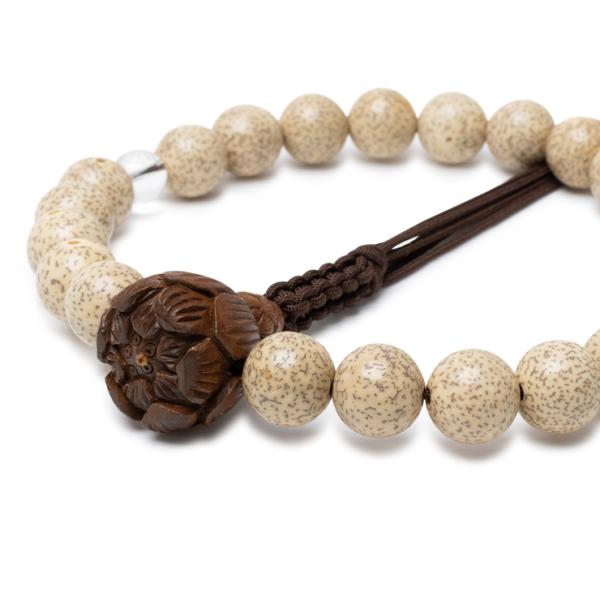 【彩や】京念珠 星月菩提樹・梵字水晶デザイン念珠（男性用）