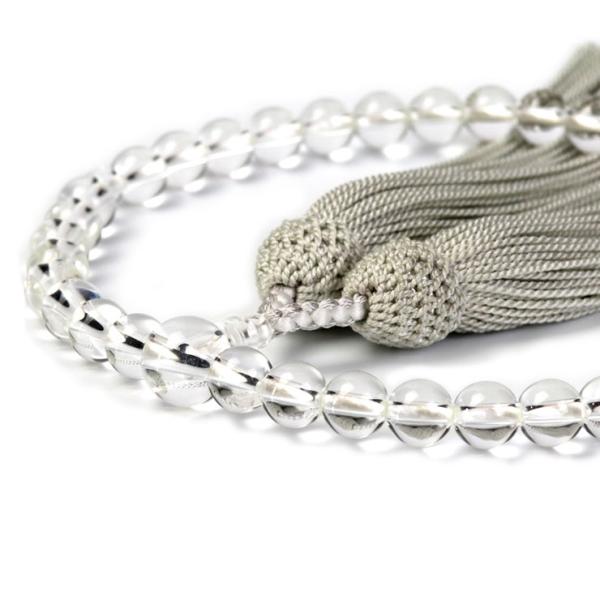 【彩や】 京念珠 本水晶 シンプル念珠（女性用）