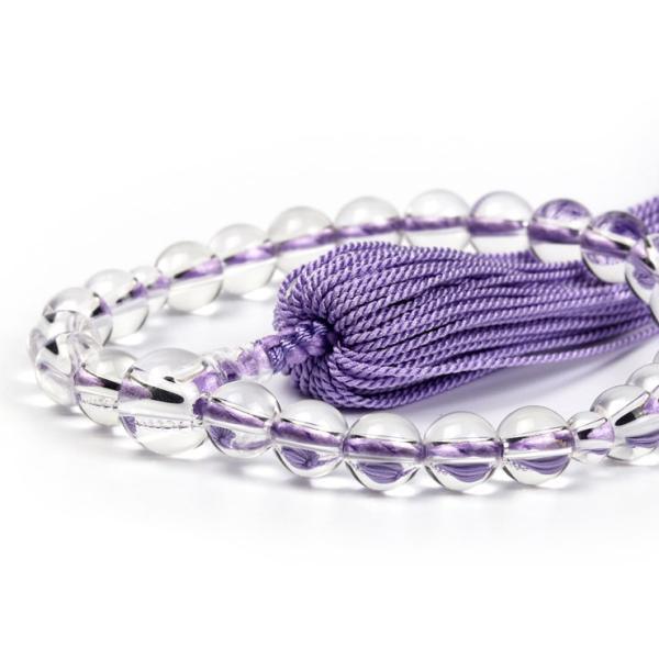 【彩や】 京念珠 本水晶 シンプル念珠（子ども用）