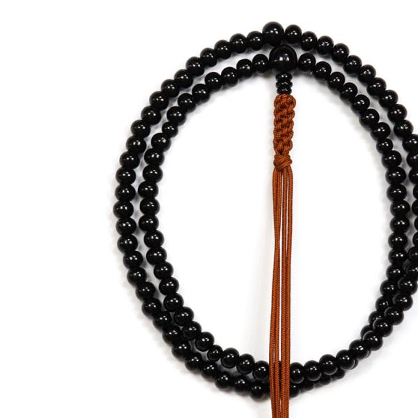 【臨済宗 彩や】 京念珠 黒檀 本式数珠（男性用）